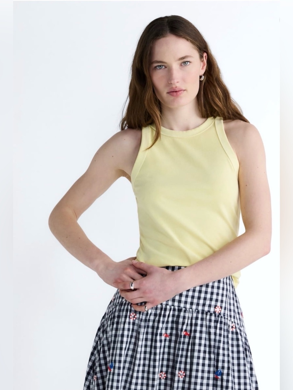 Free Assembly Women’s Cutaway Tank Top- Citron Yellow- XXL